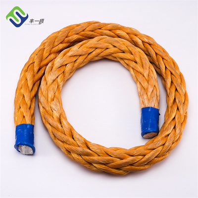 Corda di rimorchio intrecciata filo resistente dell'argano della corda di attracco dell'HDPE di 12 UHMWPE