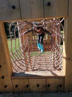 Tunnel di corda combinato per parco giochi diametro 16 mm per bambini che giocano